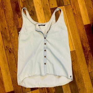 Volcom faded jean tank top